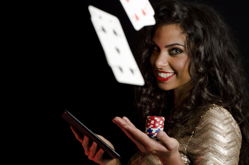 image of online poker player