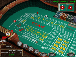 image of Online Craps table